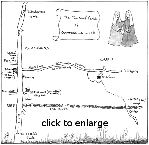 Location map of St. Crida